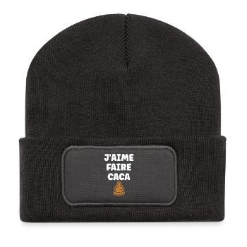 Poo - Recycled Patch Beanie - dark grey - Front