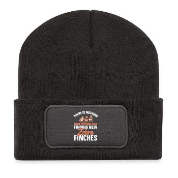Outils pour les pinsons zébrés Amateur des oiseaux Enclos alimentaires Zèbre - Beanie recyclé à patch - charbon - Devant