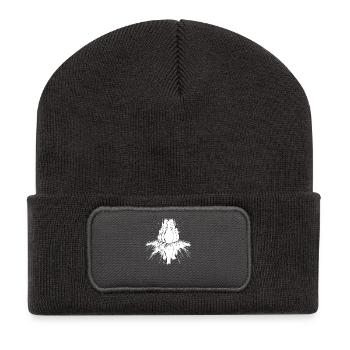 Bowling Zeichnung - Recycelte Patch Beanie - Dunkelgrau - Vorne