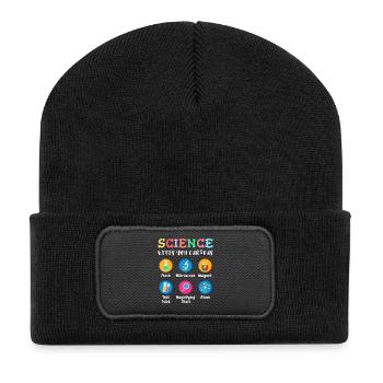 Science arouses curiosity - Recycled Patch Beanie - black - Front