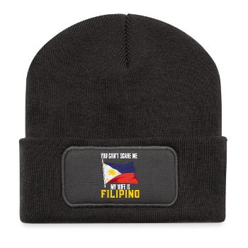 Filipino Pride Philippines National Flag Art - Recycled Patch Beanie - dark grey - Front