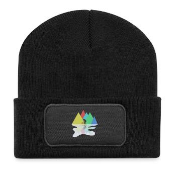 Bear Riding A Bike - Recycled Patch Beanie - black - Front