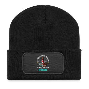 Baltic Sea NEED NO THERAPY NEED ONLY RÜGEN - Recycled Patch Beanie - black - Front