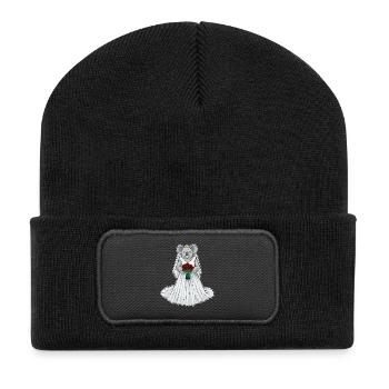 Koala Bridal Roses Wedding - Recycled Patch Beanie - black - Front