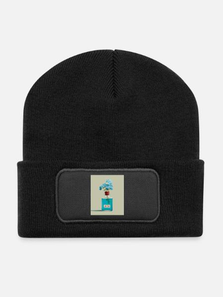 Aqua Tofana Feminist Art Design | Historical Women - Recycled Patch Beanie - black