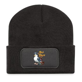 Vacances en mer Baltique AHOI RÜGEN Fun - Beanie recyclé à patch - charbon - Devant