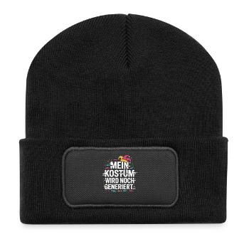 Kostüm Wird Noch Generiert Köln Karneval Fasching - Recycelte Patch Beanie - Schwarz - Vorne