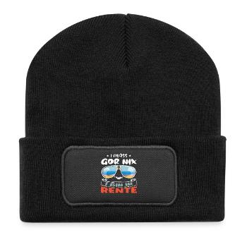 I don't have to do anything - I'm retired - Recycled Patch Beanie - black - Front