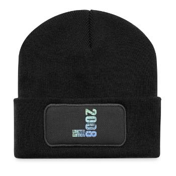 Édition limitée cadeau pour le 18e anniversaire 2008 - Beanie recyclé à patch - noir - Devant
