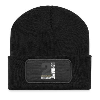 2. Staatsexamen Lehramt - Recycelte Patch Beanie - Schwarz - Vorne
