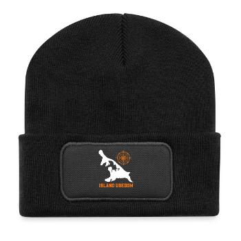 Île USEDOM MER BALTIQUE Vacances Phare Drôle - Beanie recyclé à patch - noir - Devant