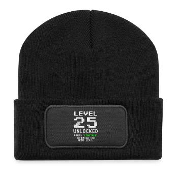 T-shirt déverrouillé niveau 25 Chemise du 25e anniversaire - Beanie recyclé à patch - noir - Devant