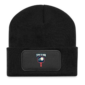 Spin to Win - Ping Pong - Recycled Patch Beanie - black - Front