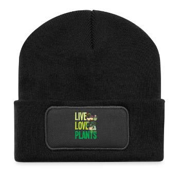Vivez Aimez les plantes Amoureux des plantes - Beanie recyclé à patch - noir - Devant