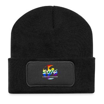 12. Geburtstag 2014 Jungen und Mädchen Geschenk - Recycelte Patch Beanie - Schwarz - Vorne