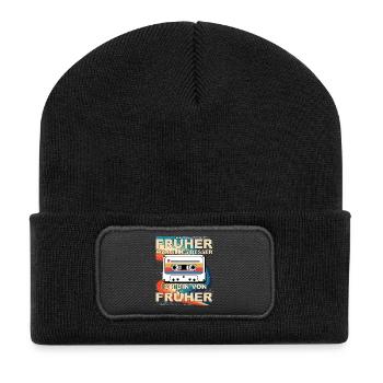 Everything was better in the past - I'm from before - Recycled Patch Beanie - black - Front