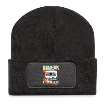 Everything was better in the past - I'm from before - Recycled Patch Beanie - dark grey - Front
