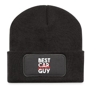 Meilleur gars du motocross en course tout-terrain humour - Beanie recyclé à patch - charbon - Devant