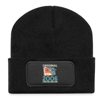 2006 Anniversaire 20 ans Vintage 20e Anniversaire - Beanie recyclé à patch - noir - Devant