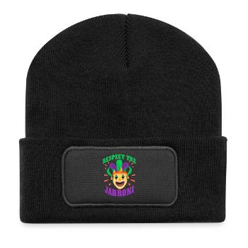 Respect The Jabroni - Recycelte Patch Beanie - Schwarz - Vorne