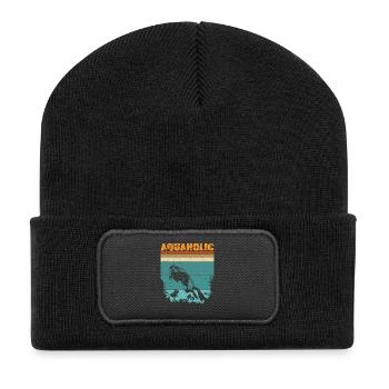 Retro Diver Design Vintage Saying - Recycled Patch Beanie - black - Front