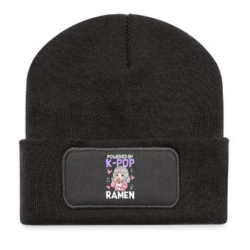 Powered By K-Pop Ramen - Recycelte Patch Beanie - Dunkelgrau - Vorne