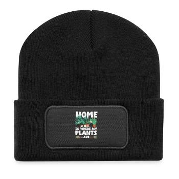 Maison où mes plantes sont amoureuses des plantes - Beanie recyclé à patch - noir - Devant