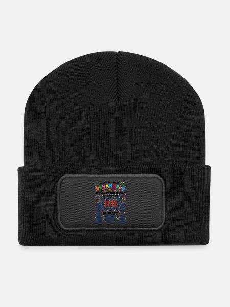 seit 11.11. im Einsatz | Karneval Kostüm - Recycelte Patch Beanie - Schwarz