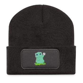 Joueur de handball Frosch Sport de handball - Beanie recyclé à patch - charbon - Devant