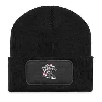 This Princess Loves Speed Motorcycle - Recycled Patch Beanie - black - Front