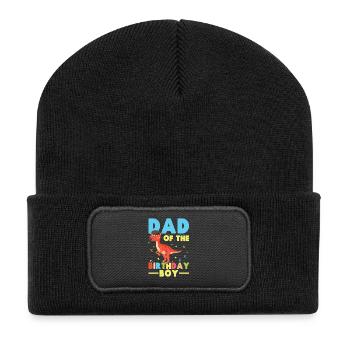 Pachycephalosaurus Papa Geburtstagskind - Recycelte Patch Beanie - Schwarz - Vorne