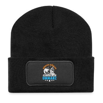 Vacances en mer Baltique JE NE SUIS VRAIMENT HEUREUX QUE SUR - Beanie recyclé à patch - noir - Devant