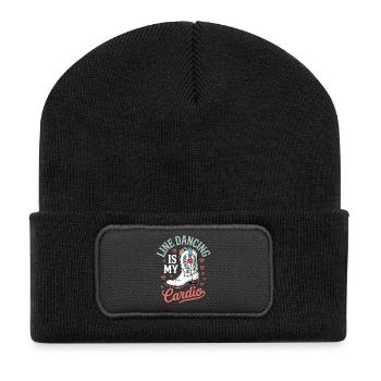 Expressions de danse en ligne Cadeau drôle de danse en ligne - Beanie recyclé à patch - noir - Devant