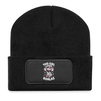 Koala Sayings Koalas Funny Koala Gift - Recycled Patch Beanie - black - Front