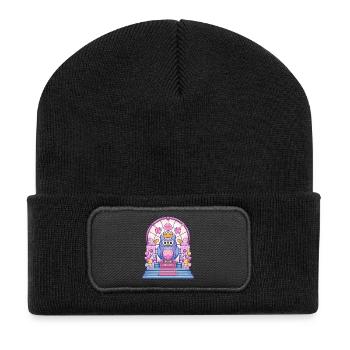 Sugar Throne Owl Ruler - Recycled Patch Beanie - black - Front