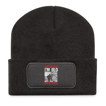 Old But Not Out Of Range - Recycelte Patch Beanie - Dunkelgrau - Vorne