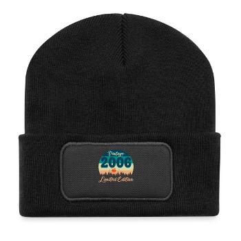 20th Anniversary 20 Years 2006 Retro Vintage Gift - Recycled Patch Beanie - black - Front