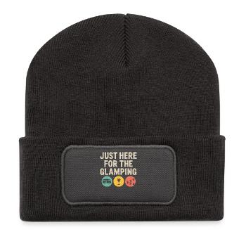 Just Here for the Glamping - Recycled Patch Beanie - dark grey - Front