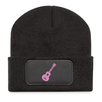 Hawaiian Ukulele Uke Diamonds - Recycelte Patch Beanie - Dunkelgrau - Vorne