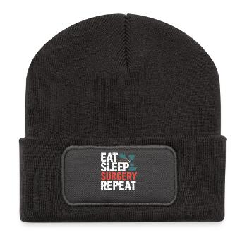 Manger Chirurgie du sommeil Répéter - Beanie recyclé à patch - charbon - Devant