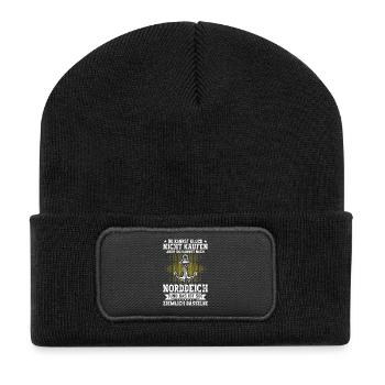 Nordsee KANNST GLÜCK NICHT KAUFEN ABER NACH - Recycelte Patch Beanie - Schwarz - Vorne