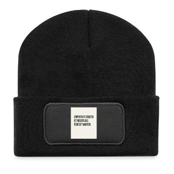 Starting imperfectly is better than waiting perfectly - Recycled Patch Beanie - black - Front