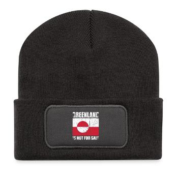 Greenland Is Not For Sale - Recycled Patch Beanie - dark grey - Front