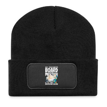 Télésiège de réunion de snowboard snowboard - Beanie recyclé à patch - noir - Devant