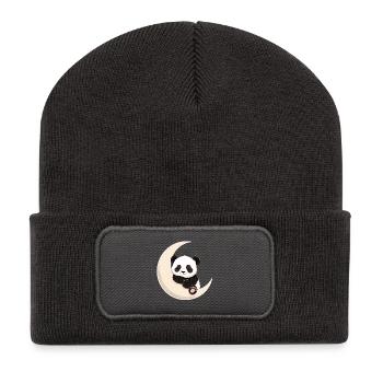 Câlins de Panda Moon - Beanie recyclé à patch - charbon - Devant