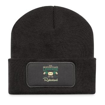 Rentner DIE BRIEFZUSTELLER LEGENDE IM RUHESTAND - Recycelte Patch Beanie - Dunkelgrau - Vorne