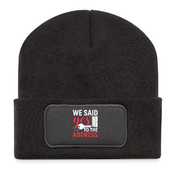 Nous avons accepté l’adresse - Beanie recyclé à patch - charbon - Devant