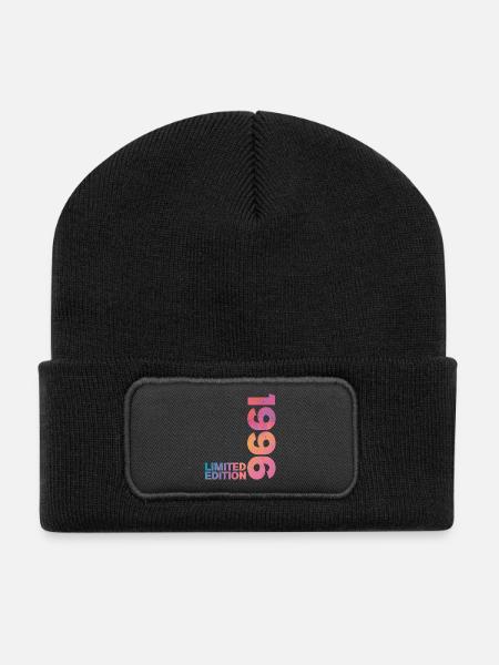 1996 30-jähriges Jubiläumsgeschenk zum 30-jährigen Jubiläum - Recycelte Patch Beanie - Schwarz