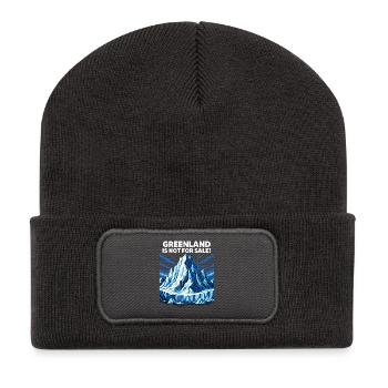 Greenland Is Not For Sale - Recycled Patch Beanie - dark grey - Front