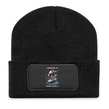Grinding XP seit Level 1 | Skateboard - Recycelte Patch Beanie - Schwarz - Vorne